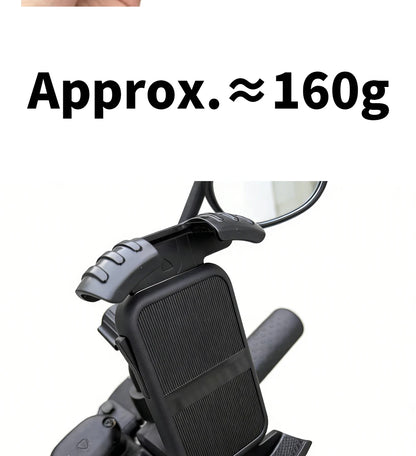 Bicycle Phone Clip Rearview Mirror Motorcycle Holder Rotating Knob Locking Mechanism Stability Enhancement Riding NavigationTool