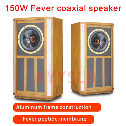 300W 8 Inch Bookshelf Speakers Coaxial Sound Audio Fever Hifi Home Theater System Music Wooden Sound Equipment Passive Speaker