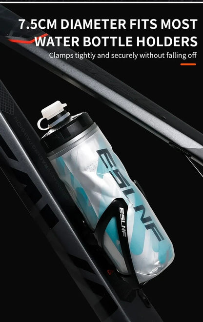 Insulated Cold Cycling Water Bottle Portable 610ml MTB Bottle Ultralight Dustproof Sports Bottle