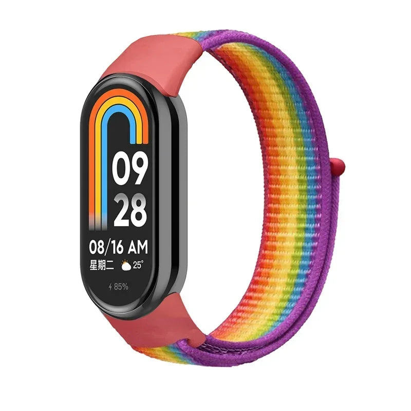 Nylon loop watchband For Xiaomi mi Band 8 Sport miband8 NFC Correa Breathable Replacement Bracelet smart band 8 Strap smartwatch