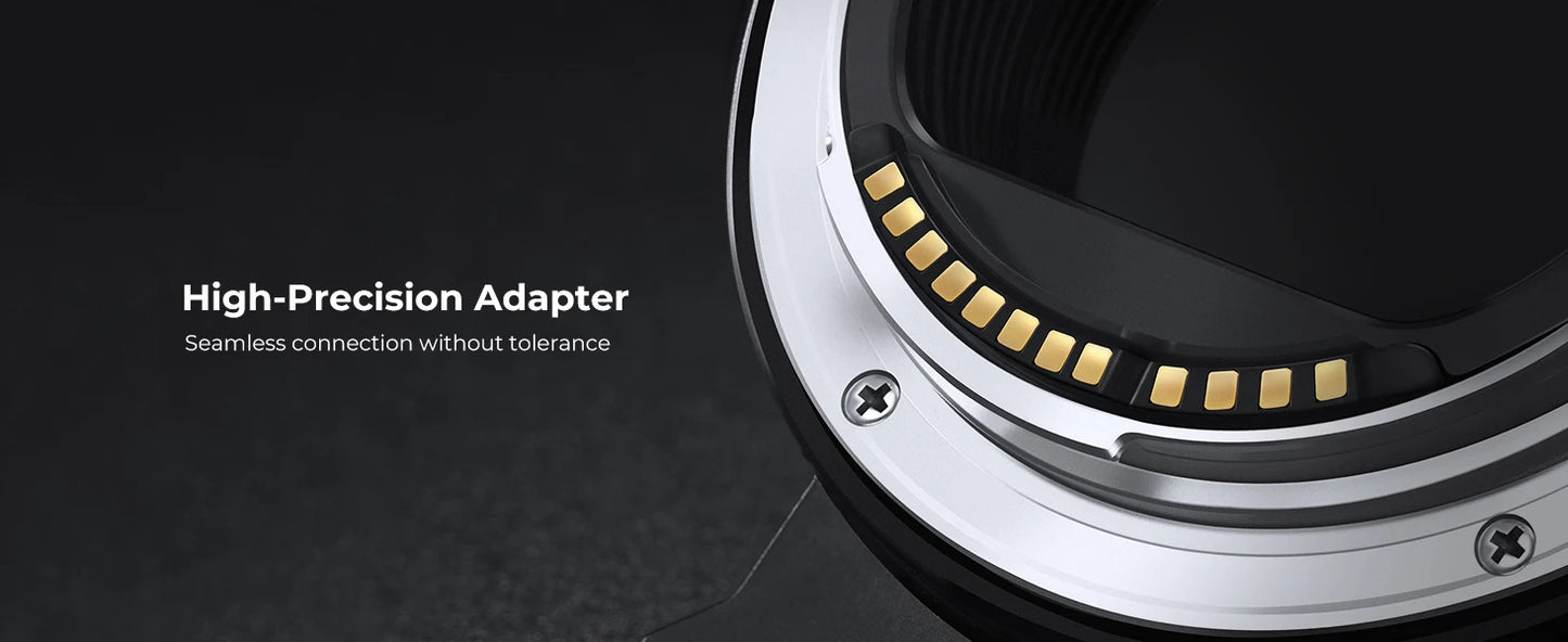 K&F CONCEPT EF to EOS R Adapter Auto Focus Lens Mount Adapter for Canon EF EF-S Lens to Canon EOS R/RF R3 R6 R50 Mount Cameras