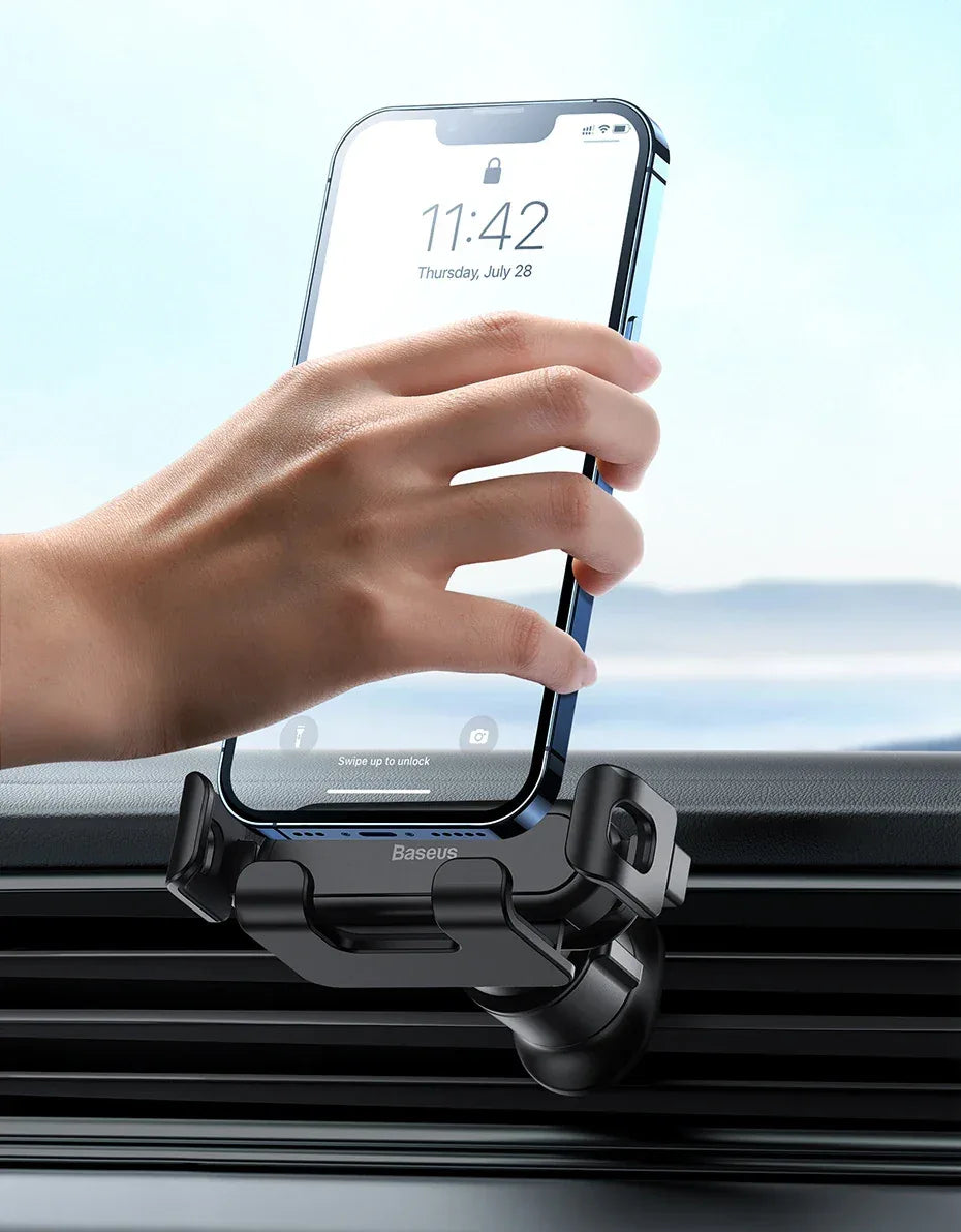 Baseus Car Phone Holder for Car Air Vent Mount Phone Holder Stand for iPhone Samsung Gravity Mobile Phone Holder Gps Flexible