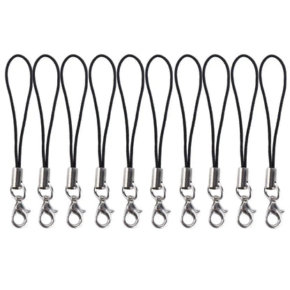 10Pcs Phone Hanger Clips Key Holder Bag Key Ring DYM Phone Lanyard String Phone Lanyard Lobster Clasp Rope Lanyard Lariat Cords