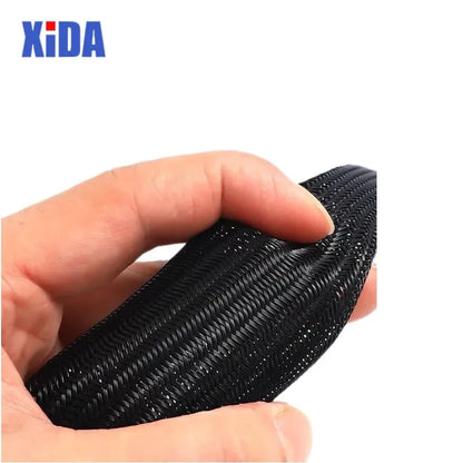 PET Black Cable Sleeve 6/8/10/14/20/30mm Insulated Braided Sleeving Data Line Protection Wire Cable Flame-Retardant Nylon Tube