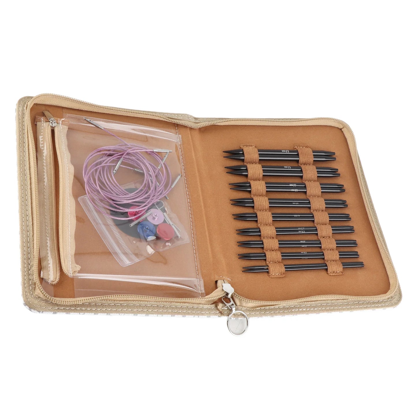 Blanket Knitting Needle Interchangeable Smoothing Circular Needle Set Anti Fatigue Handle Ergonomic Design 3 To 8mm for Family