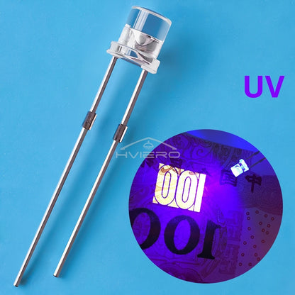 100pcs F3 3mm Flat Led Ultra Bright Diodes Wide Angle Light Emitting Bulbs Signage Decoration Advertising Lamp Ambient Building