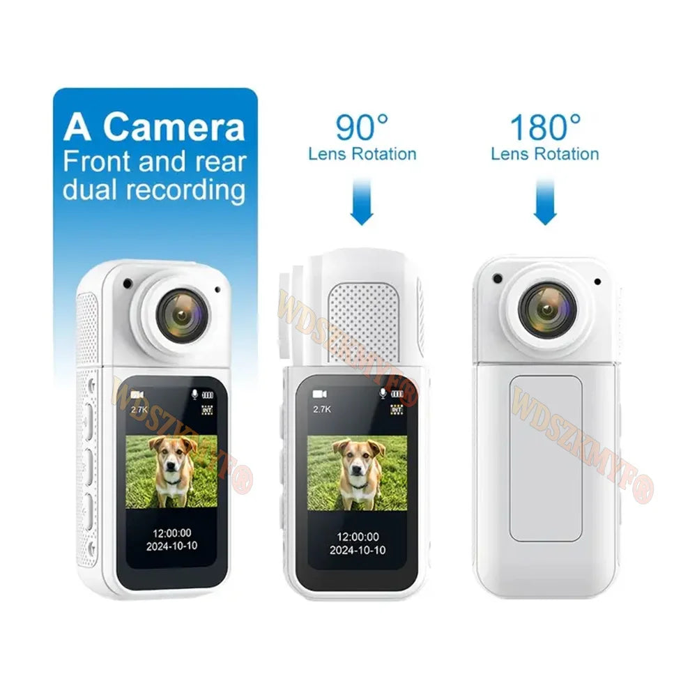 2.7K 180° Rotatable Wifi Outdoor Sports Camera 1.4Inch Screen Thumb Action Cam Motorcycle Road Sport Magnetic Attraction Bracket