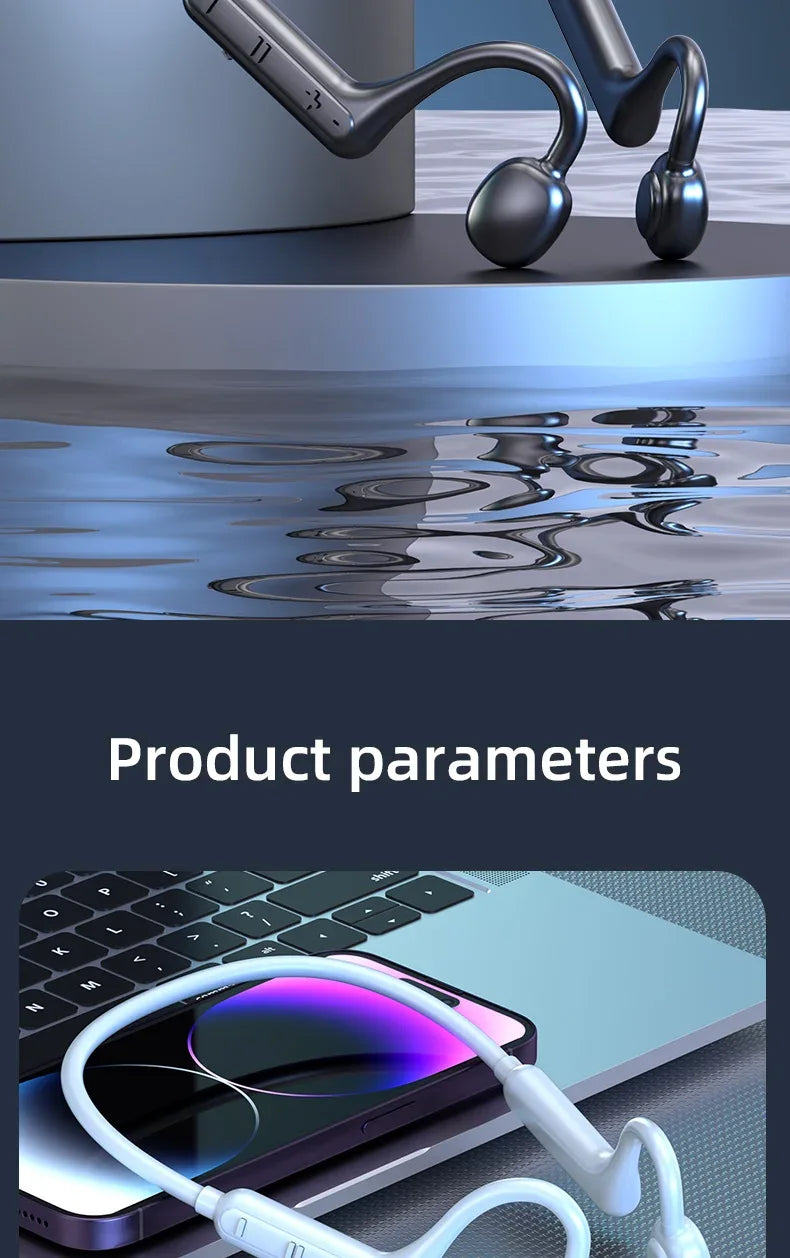 Ks15 Bluetooth Earphone Neck Mounted Wireless Headset With High Power Sound Conduction And Long Battery Life