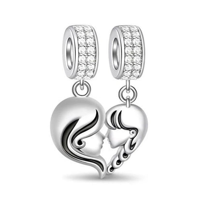 New 925 Silver Mother's Day Love Daughter Charms Beads Fit Original Bracelet DIY Jewelry For Women Gift