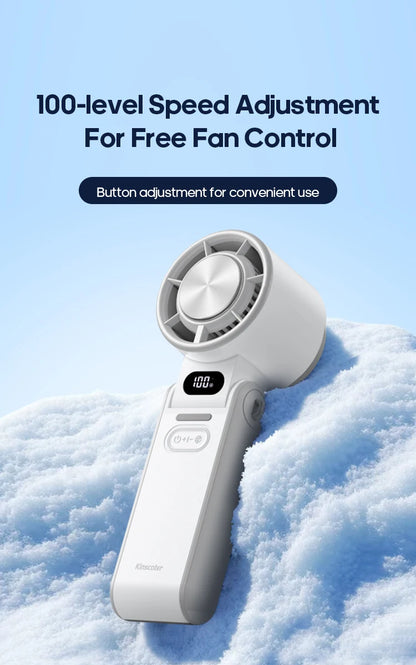 New Foldable Air Cooling Rechargeable Fan 3600mAh Portable Mini Handheld Fan 100-Speed Stepless Turbo Wind for Outdoor Travel
