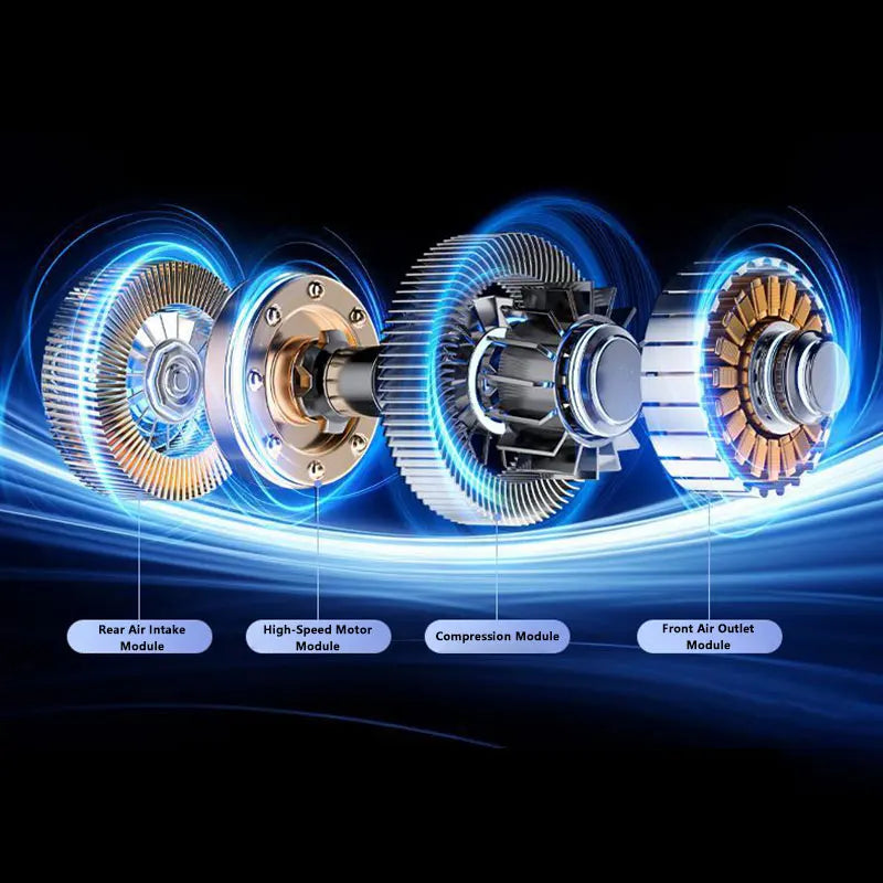 Lenovo 199-speed High-speed Cooling Fan Usb Charging Digital Display Large Wind Turbine Handheld Portable Fan Mini Cooling Fan
