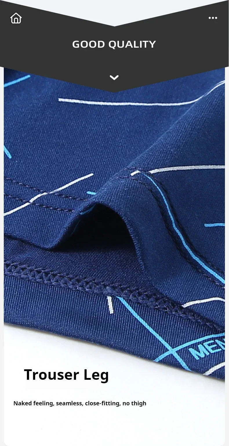 6Pcs Men's Sexy Underwear Boxers Mens Short Soft Comfortable Breathable Fashion Antibacterial Trunks Fitness Running Man Shorts