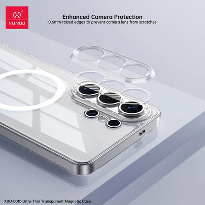 Xundd Magnetic Case For Samsung Galaxy S26 Ultra PC HD Transparent Cover Camera Lens Protection For Samsung S26 Ultra Case