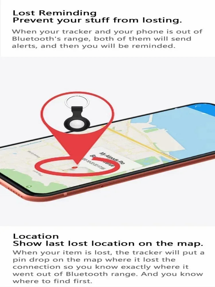 Mini Gps Tracker System FindMy App Air Tag Smart Bluetooth Locator Child Finder Bag Anti-Loss Pet Collar with Tracker NEW
