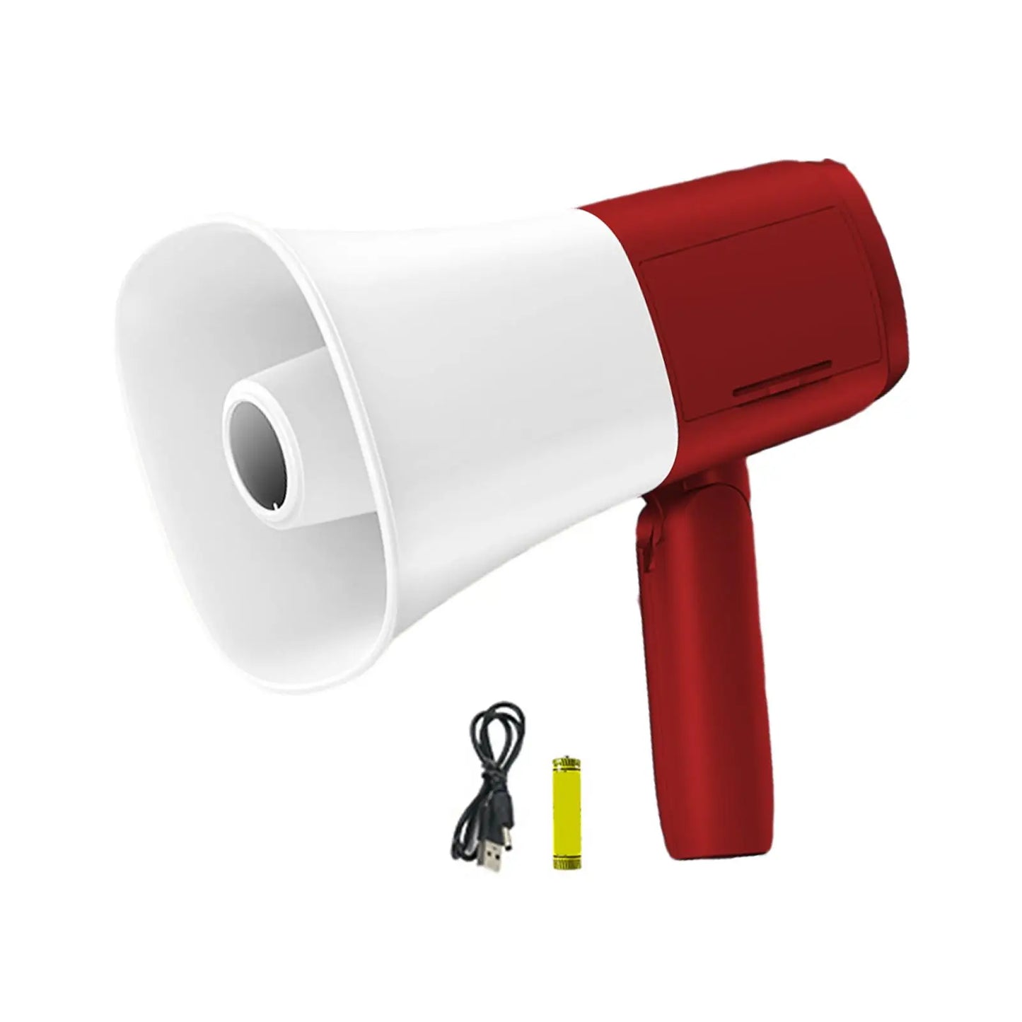 Portable Megaphone Speaker Handheld Sound Amplifier Foldable Handle Adjustable Volume for Outdoor Sports Cheerleading Coaches