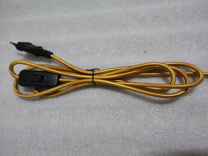 2m AC 220-250V EU Power Cord with Switch Fabric Covered Electrical Power Cable For DIY Table Lamp Cord