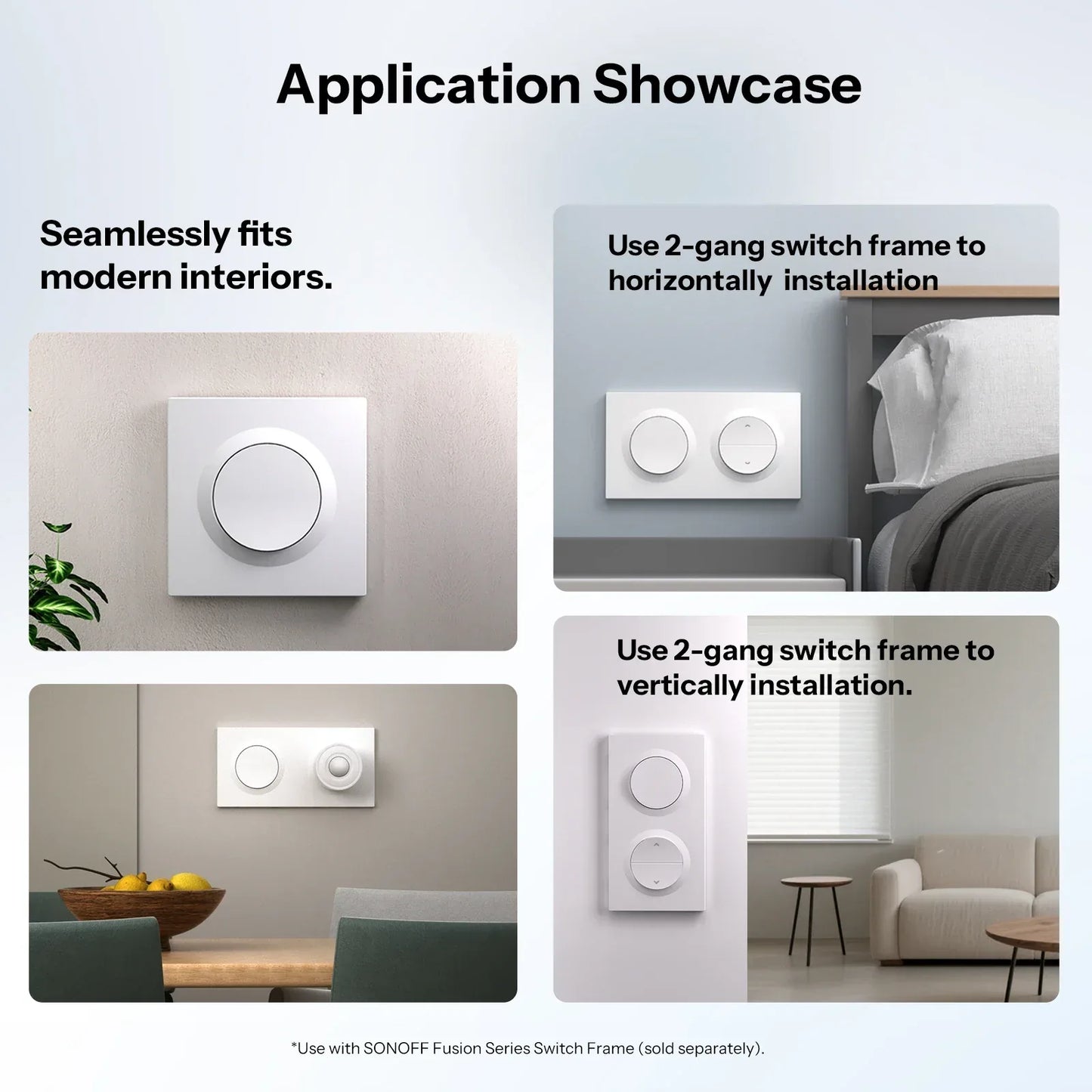 SONOFF Orb-ZBW1L Zigbee Smart Wall Switch Fusion Series ZBMINIL2-E No Neutral Required Seamless Integration With Home Assistant