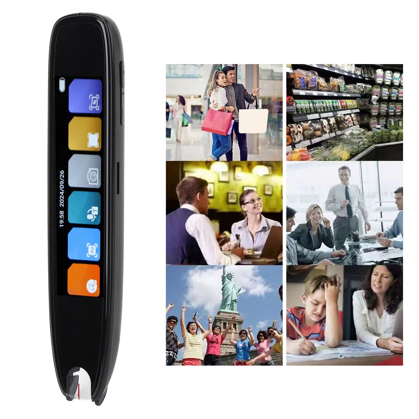 New WiFi Translation Pen 3.7 Inch Touchscreen Voice Translator 142 Languages Online Scanning Reading for Office Travel Study