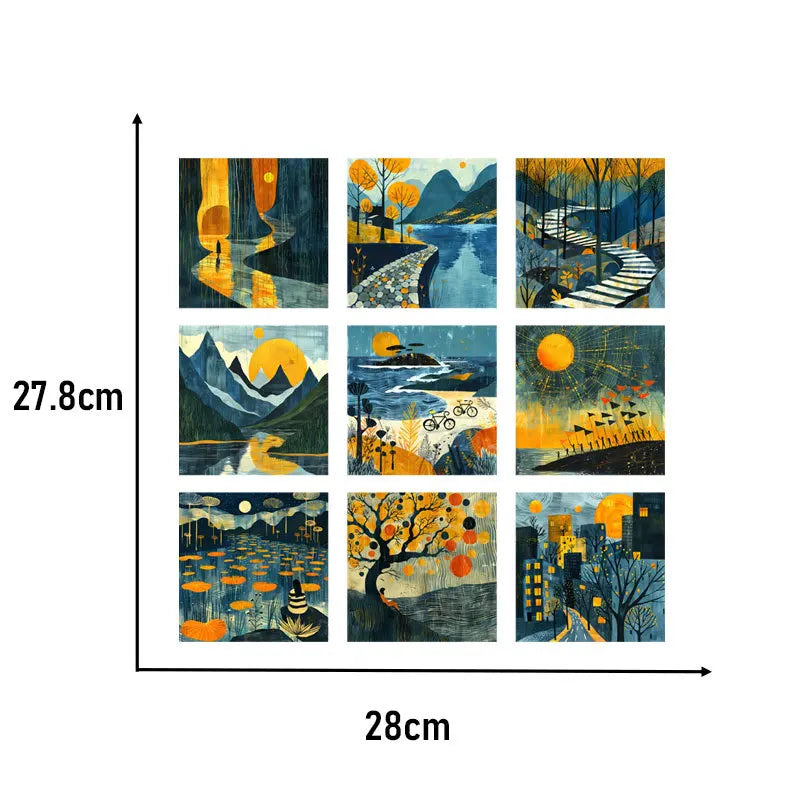 Autumn scenery Heat Transfer Stickers For Clothing Shoes Heat Transfer Stickers Or Clothing Hoodies DIYT Shirt Jacket Patches