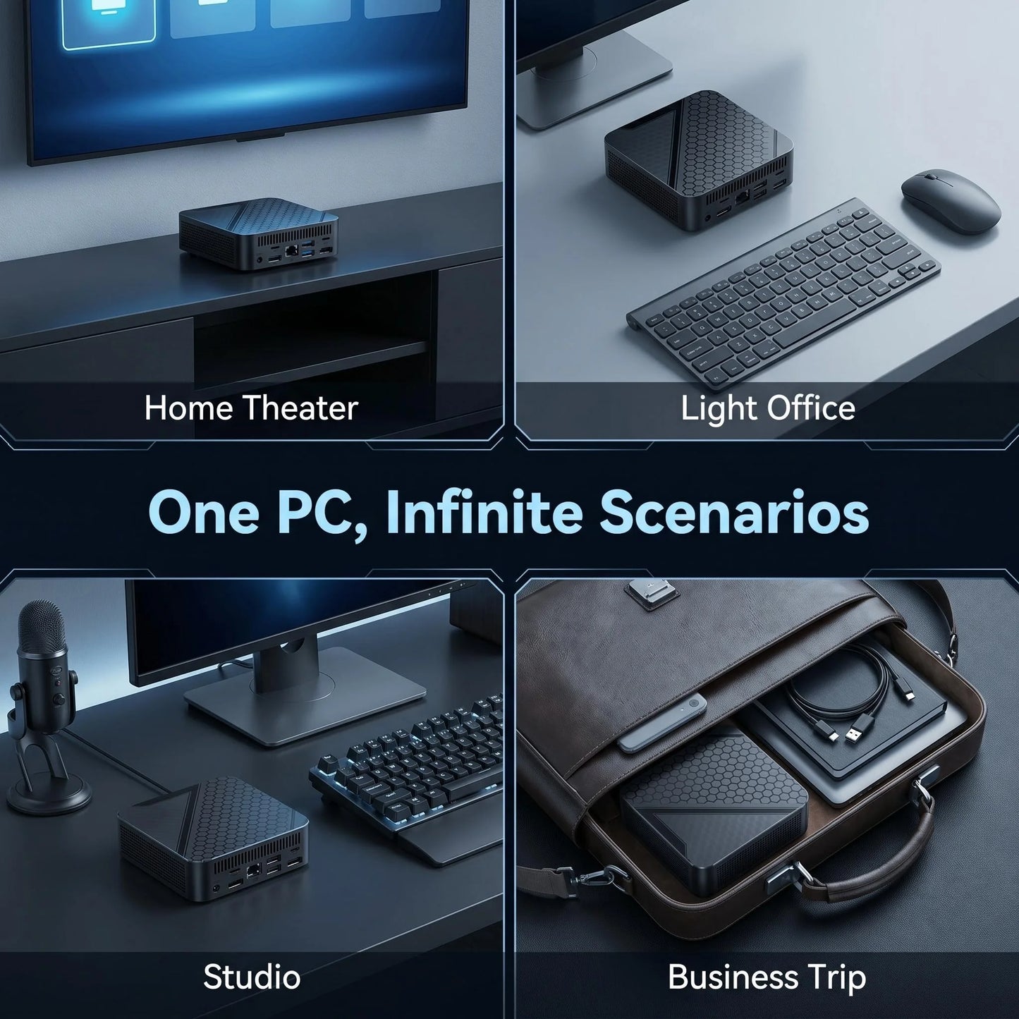 2026 Intel Core I9-8950HK Gaming Mini PC 16GB RAM 1TB/2TB SSD 4K WiFi6 BT5.2 Compact Mini Desktop Computer For Office Gaming