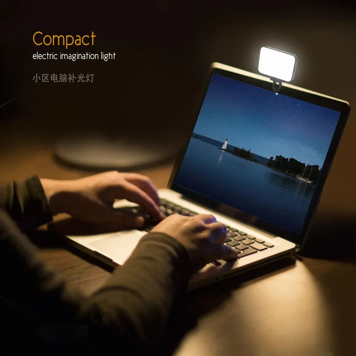 Mini Rechargeable Selfie Fill Light - 3 Color Modes, Adjustable Brightness, Clip-on LED Light for Mobile Phones & Computers
