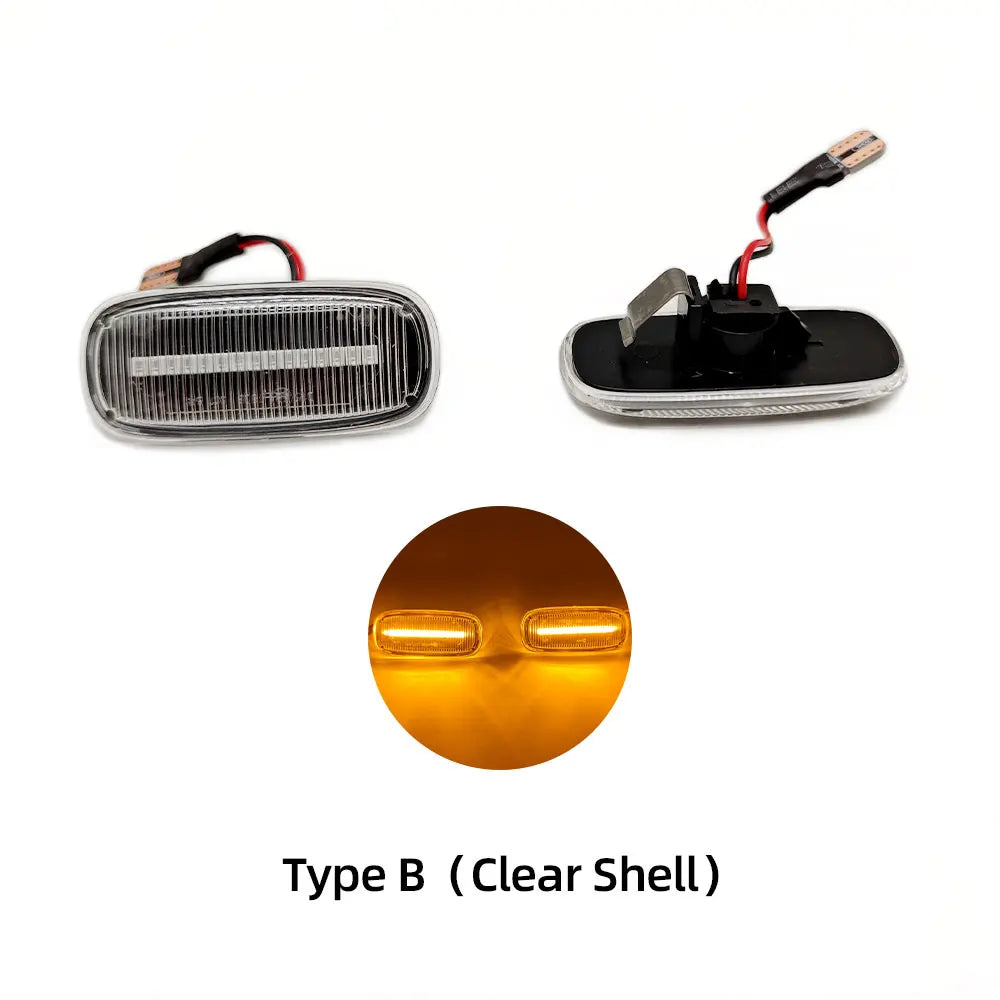 1 Set for Audi A3 S3 8L 2000-2003 A8 D2 1999-2002 TT 8N 2000-2006 LED Dynamic Side Marker Turn Signal Lights Indicator Lamps
