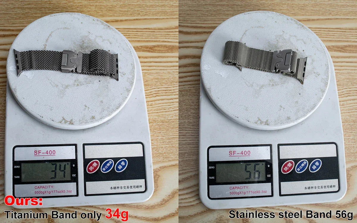 100% Titanium Band for Apple Watch Ultra 3/2 49mm Series 11 10 9 8 7 6 SE 3 Natural Titanium Milanese Loop Strap for iWatch 46mm