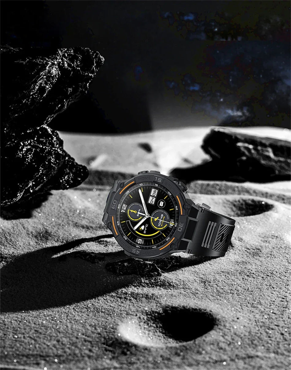 2025 New Sport Smart Watch Men 360*360 HD Screen Flashlight Health Monitoring IP68 Waterproof Heart Rate BT Call Smartwatch Man