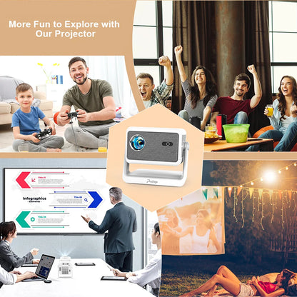 PROGAGA PG370 MAX Projector HD 1080P 4K Android Projector 700ANSI Video Projector Home Theater Portable Projector for Smartphone