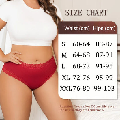 4Pcs/Set Seamless Cotton Brazilian Pants For Women Elastic High Waist Breathable Underpants Ladies Lace Panties Sexy Lingerie