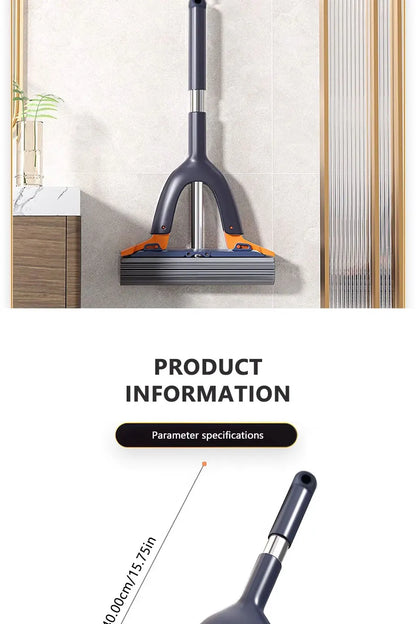 Mini Mop Self Squeeze Mop Powerful Folding Household Clean Tools No Hand Wash Strong Absorbent Mop for Bathroom Kitchen Desktop