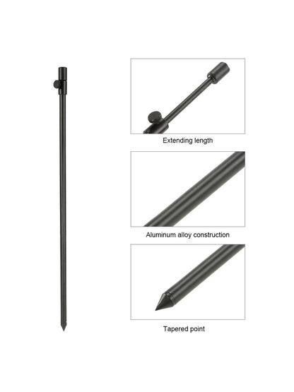 48-75cm Extending Aluminum Alloy Fishing Bankstick Adjustable Carp Fishing Bank Stick Fishing Rod Pod Rest for Bite Alarm