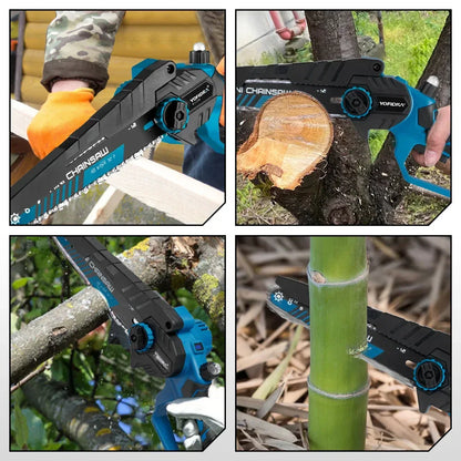 YOFIDRA 3500W 8 Inch Brushless Electric Chainsaw Cordless Electric Cutting Pruning Chain Saw Garden Tool For Makita Battery Pin