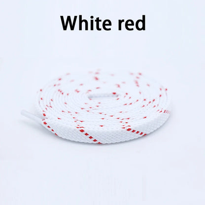 1Pair Mixed Color Shoe Laces Black and White Stripe Double Flat Shoelaces Sneakers Casual Shoes Shoelace