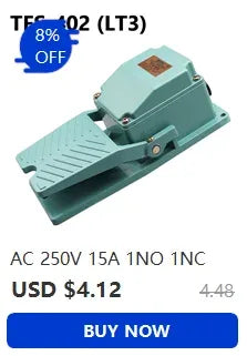 EKW-5A-B AC 380V DC 220V SPDT Momentary Control Foot Pedal Switch for Spot Welding Machine