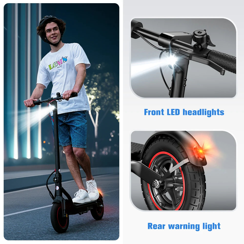 W6 Electric Scooter 10 Inch 500W Motor 36V 10.5Ah Battery 35km/h Max Speed Foldable E-Scooter With APP Dual Brakes Scooters