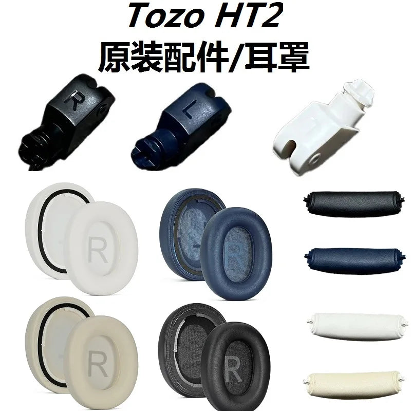 Original Ear pads for TOZO HT2 Headphones replacement HT2 headband pads cushion Earmuffs Ear pillows ear cushions hinge swivel