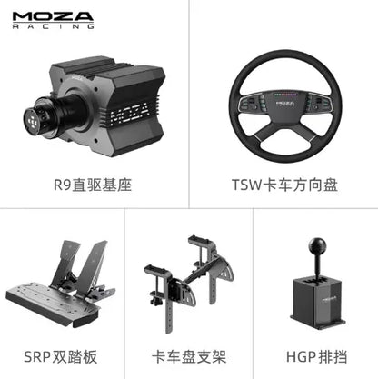 MOZA TSW Truck Wheel Bundle with R9 V3 base and SR-P pedals Euro Truck Simulator 2 (ETS) Steering Wheel