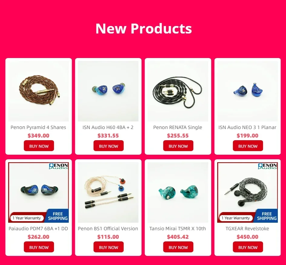 Paiaudio PR1 32ohm High Fidelity Sound Quality Stereo HiFi Audiophile Earphone Earbud