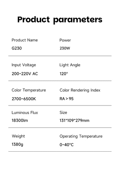 Miaotu RGB Photography Light G230W G330W Portable LED Video Lamp 2800K-6500K Studio Live Fill Light