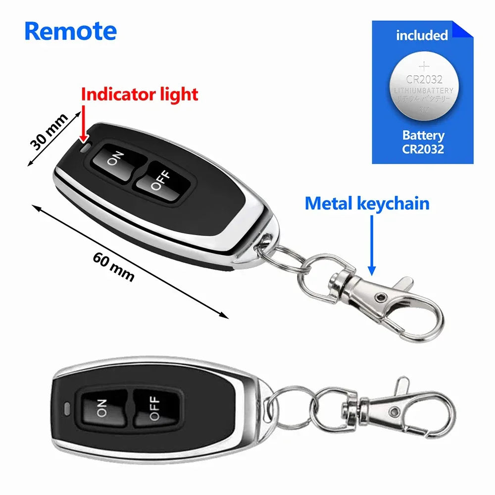 DC 12V 433Mhz RF Wireless Remote Control Switch Relay 1CH Receiver Module For LED  Door Electromagnetic Lock Smart home DIY
