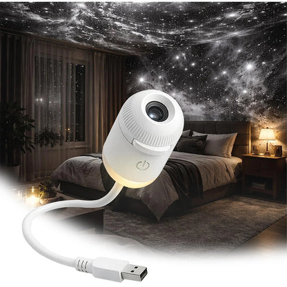 Mini Star Projector Night Light Starlight Atmosphere Lamp with Eye Protection for Bedroom Ceiling USB Rechargeable Aurora Light