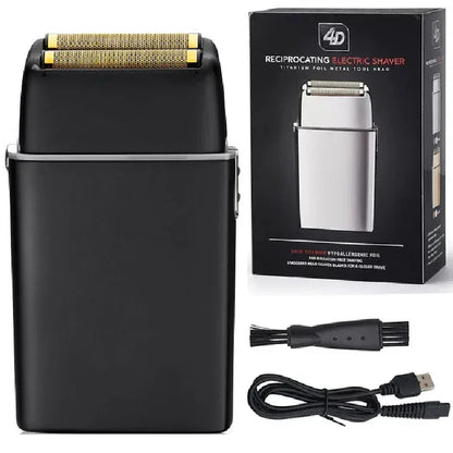 Rechargeable Metal Barber Hair Beard Electric Shaver For Men Electric Razor Bald Head Shaving Machine Finishing Tool