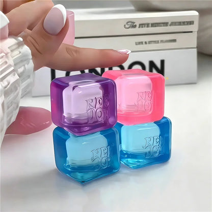 New Needoh Nice Ice Baby Fidget Cube Set 4 Pack Super Solid Squishy Sensory Toys Non-toxic Squeeze Toys for ADHD and Autism Gift