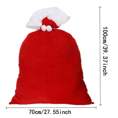 Santa Claus Backpack Large Christmas Gift Bag Candy Gift Bag Christmas Eve Bundle Pocket