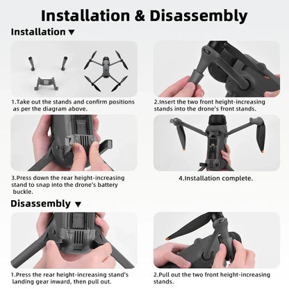 For DJI Mavic 4 Pro Accessories Propeller Holder Strap and Landing Gear Tripod Stand Support Leg Drone Protector