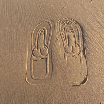 Funny  Penis Flip Flops Spoof Beach Flip Flops for Men's Summer Beach Sandals Comfort Non Slip Sandal