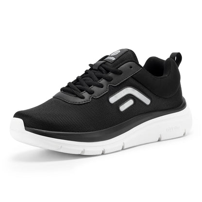 FitVille Walking Shoes for Men Wide Width Thick sole Lightweight Breathable Sneakers Shoes for Plantar Fasciitis Pain Relief