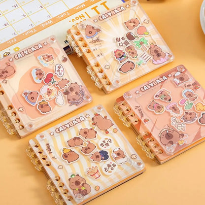 Portable Acrylic Shaking Capybara Book Hand Ledger Notepads Capibara Pocket Book Memorandum Random Cover Kapibara Notebook Study