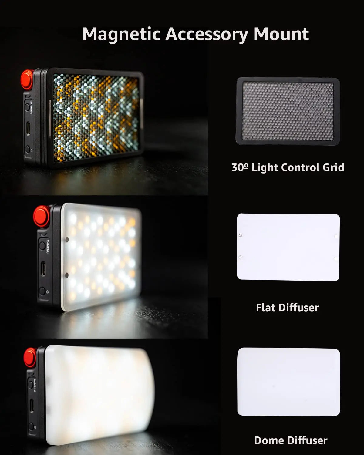 Aputure MC Pro RGBWW LED Light, 2000K-10000K Support Magnetic Attraction IP65 Protection 15 Built-in Light Effects App Control